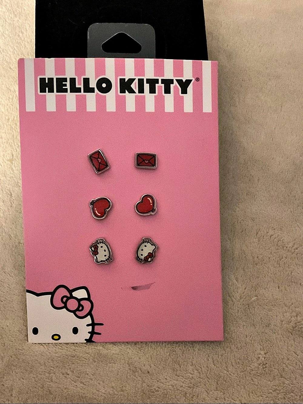 Sanrio Hello Kitty 6-Piece Earring Set Red & Pink Earrings NWT